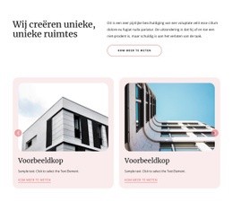 Wij Creëren Unieke Ruimtes - Stunning HTML Page Builder