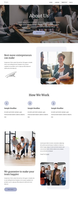 Team Building Expertise - Responsive One Page Template