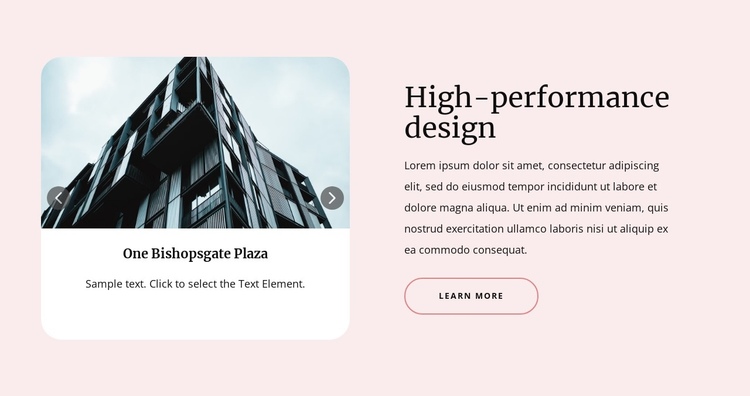 High-performance design One Page Template