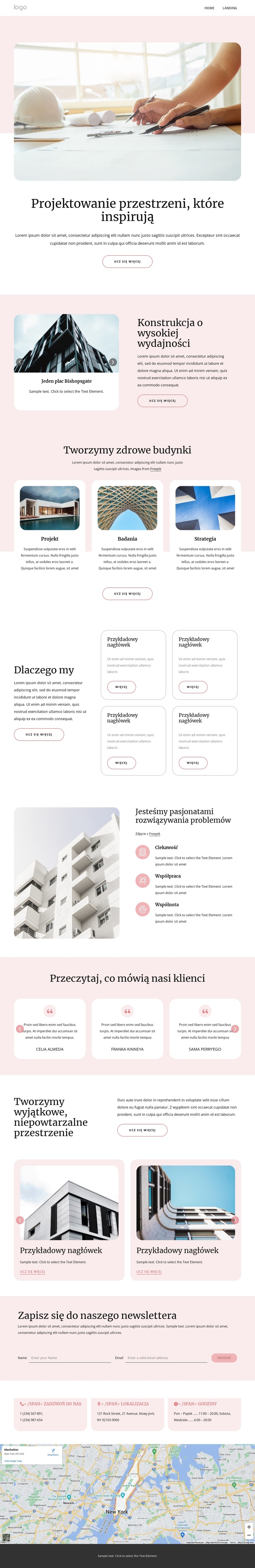 Innowacyjne projekty architektoniczne Motyw WordPress