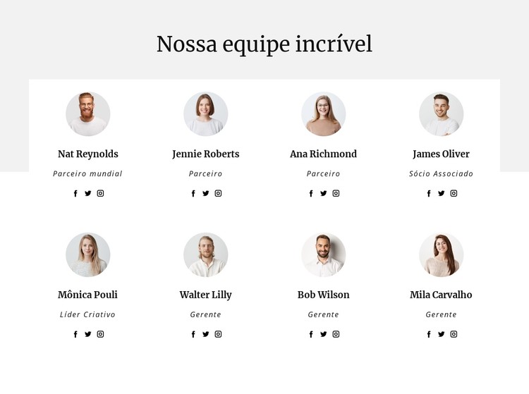 A equipe da consultoria Template CSS