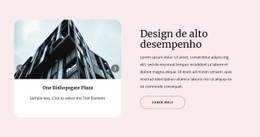 Seções Da Página Inicial Para Design De Alto Desempenho