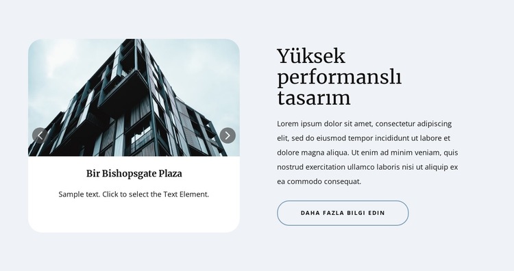 Yüksek performanslı tasarım Web Sitesi Şablonu