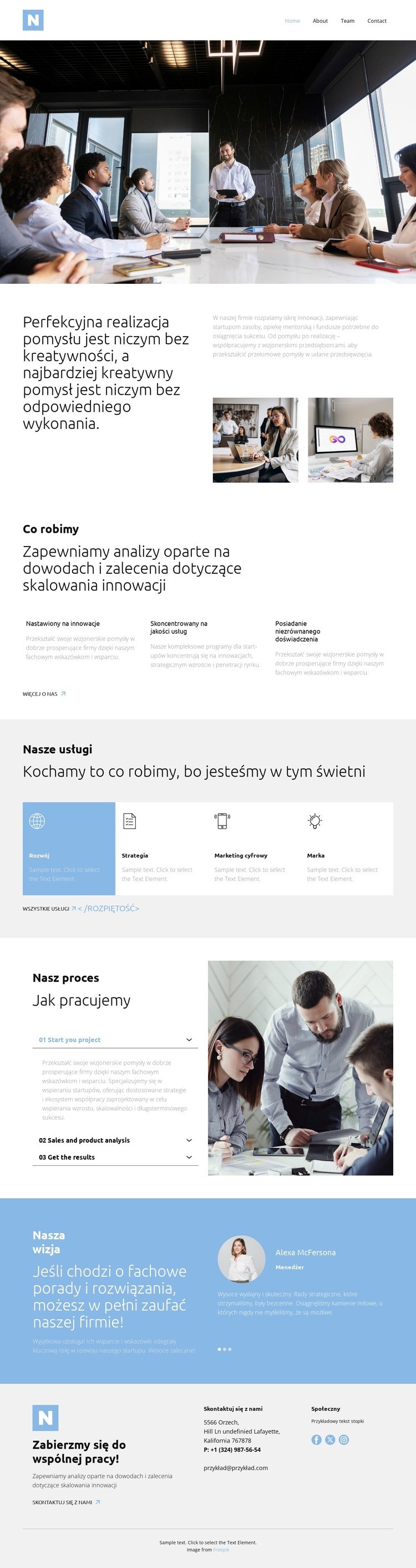 Kompleksowy partner technologiczny Szablon HTML5