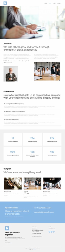 Website Overview Page 140 About Page Website Designs | Nicepage