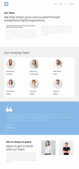 Multipurpose Landing Page For We Are Always On Guard