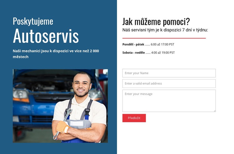 Nabízíme autoservis Šablona CSS