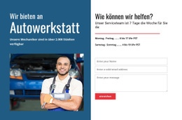 Wir Bieten Autoservice – Einseitenvorlage Für Jedes Gerät