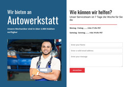 HTML-Website Für Wir Bieten Autoservice