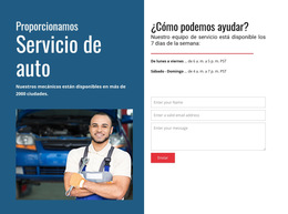 Brindamos Servicio De Auto: Plantilla De Sitio Web Sencilla