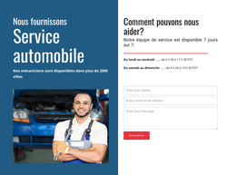 Nous Fournissons Un Service De Voiture – Thème WordPress
