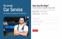 We Provide Car Service - Build HTML Website