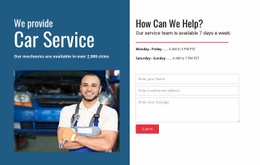 Vi Erbjuder Bilservice - Build HTML Website