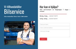HTML-Webbplats För Vi Erbjuder Bilservice