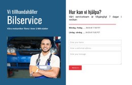 Layoutfunktion För Vi Erbjuder Bilservice