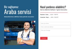 Araba Hizmeti Veriyoruz Basit HTML CSS Şablonu