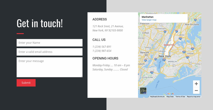 Contact us for the best customer service Website Mockup