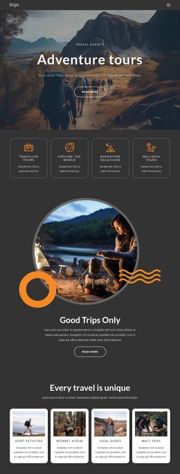 Free HTML5 For About Our Adventure Tours
