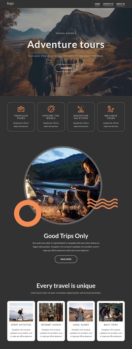 About Our Adventure Tours - Free Download HTML5 Template