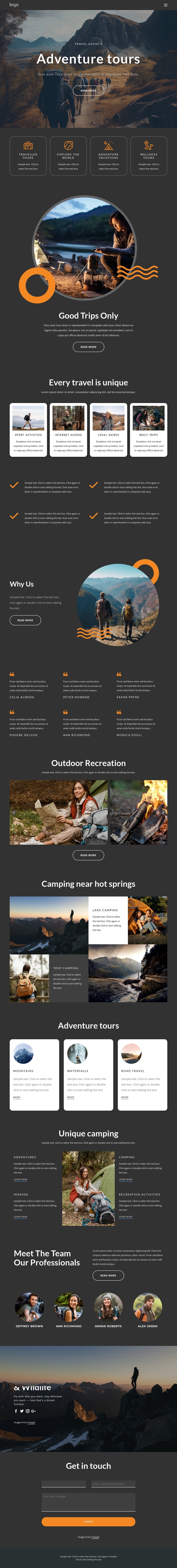 About our adventure tours Joomla Template