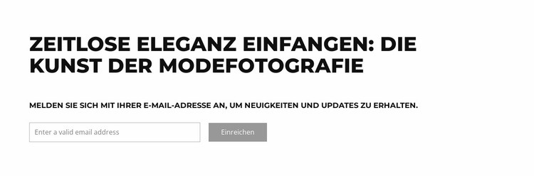 Der Schnittpunkt der Mode Website Builder-Vorlagen