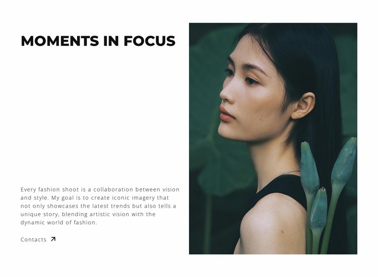 Behind the Lens Elementor Template Alternative