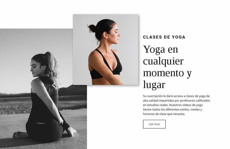 Talleres de Yoga Maqueta de sitio web