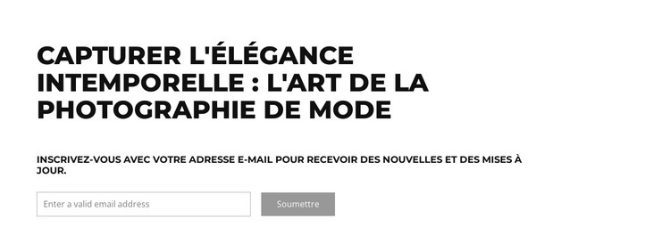 L'intersection de la mode Créateur de site Web HTML