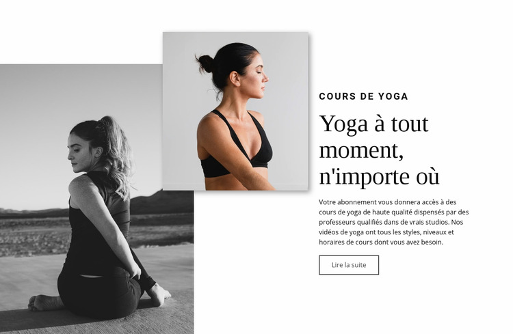 Ateliers de yoga Modèle Joomla