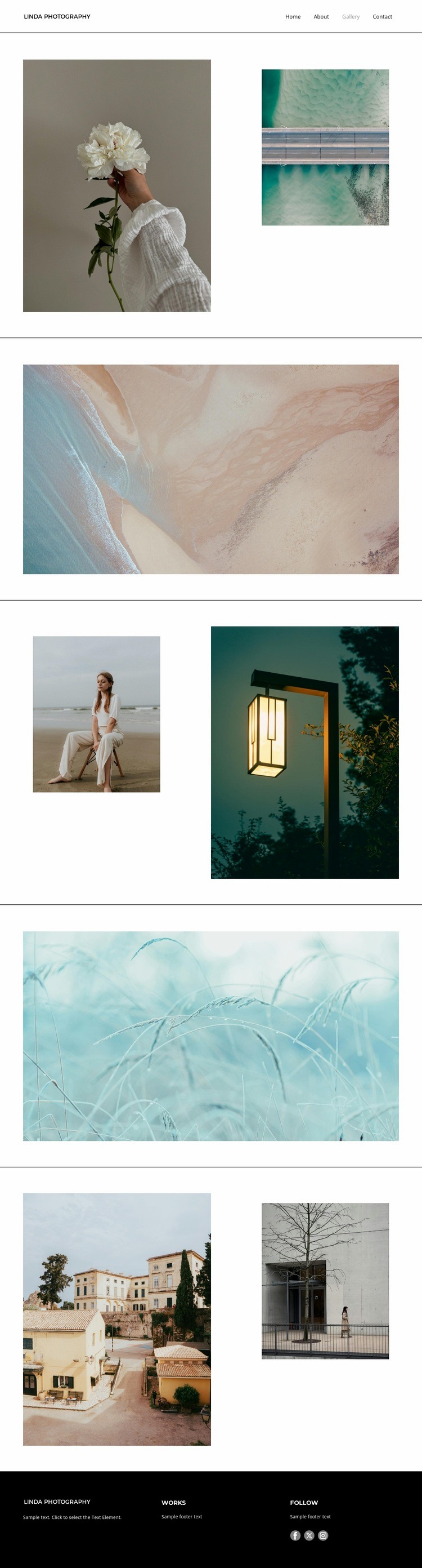 Frames of Elegance Homepage Design