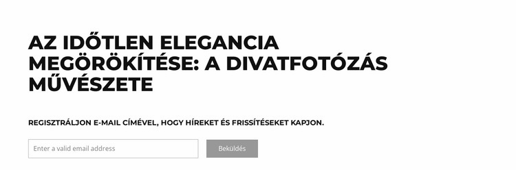 A divat metszéspontja Sablon