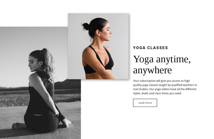 Yoga workshops Joomla Page Builder