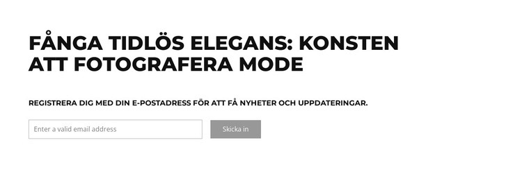 Modets skärningspunkt HTML-mall