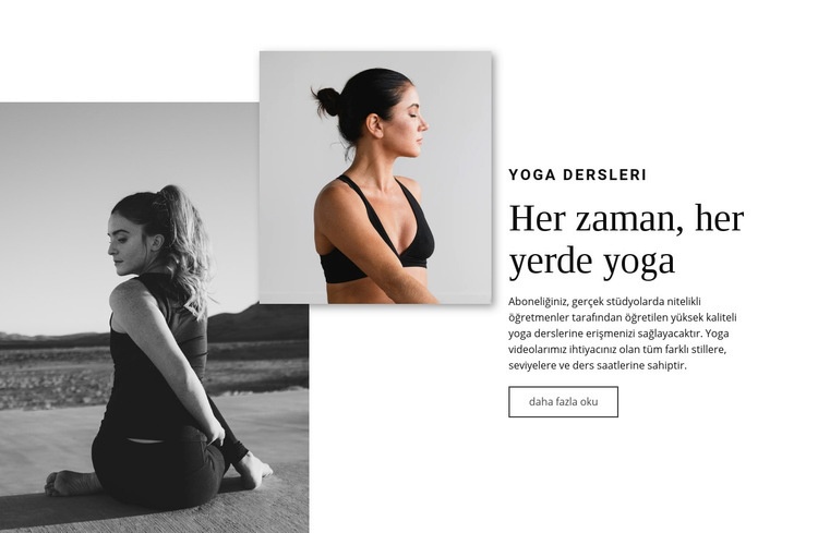 Yoga atölyeleri Açılış sayfası