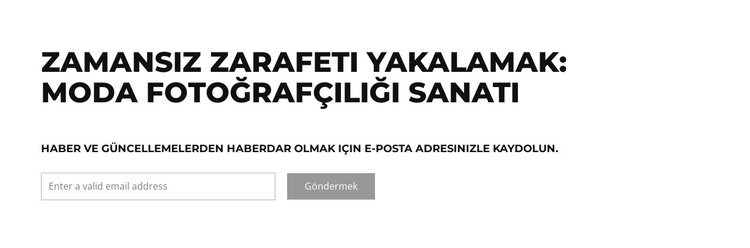 Modanın Kesişimi HTML Şablonu