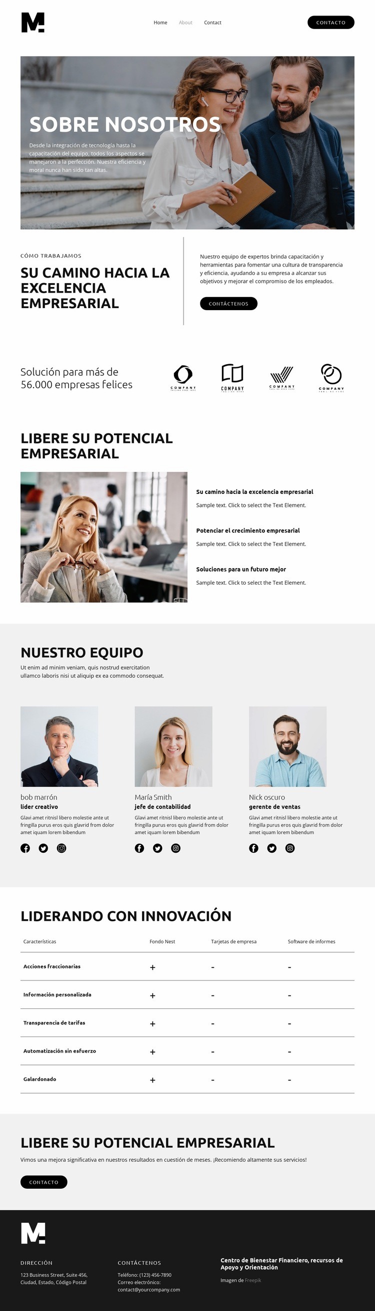 Potenciando la libertad financiera Diseño de páginas web