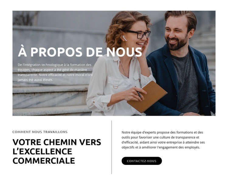 Votre chemin vers l'excellence en affaires Modèles de constructeur de sites Web