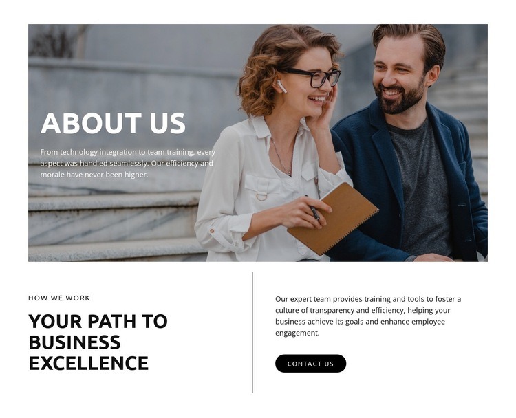 Your path to business excellence Homepage Design