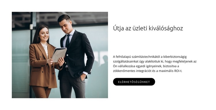 Vezető az innovációval Weboldal sablon