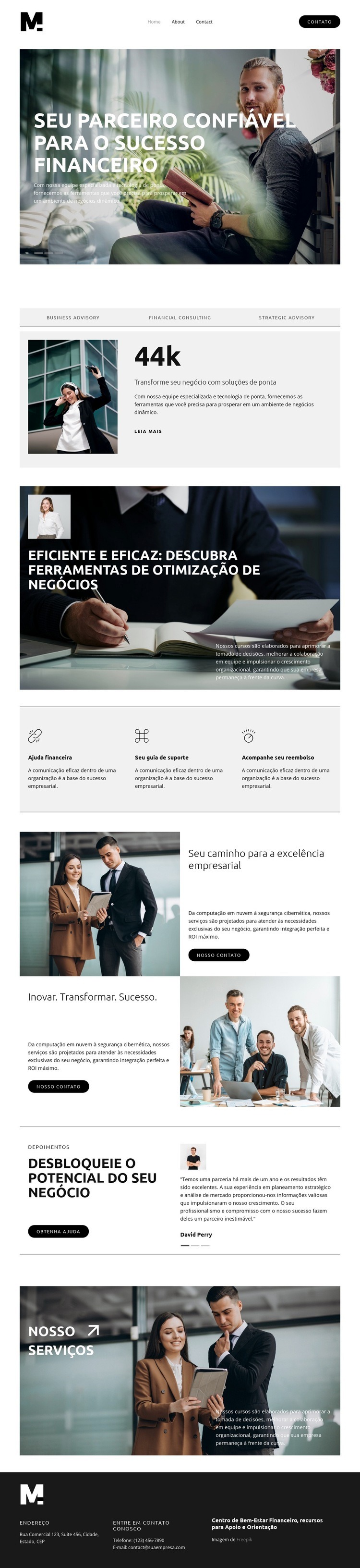 Revolucionando a gestão de patrimônio Landing Page