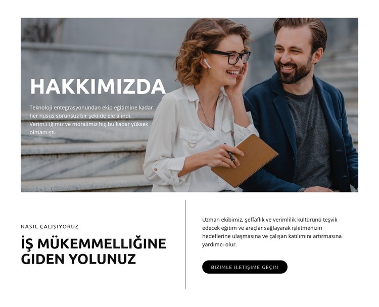 İş mükemmelliğine giden yolunuz HTML Şablonu