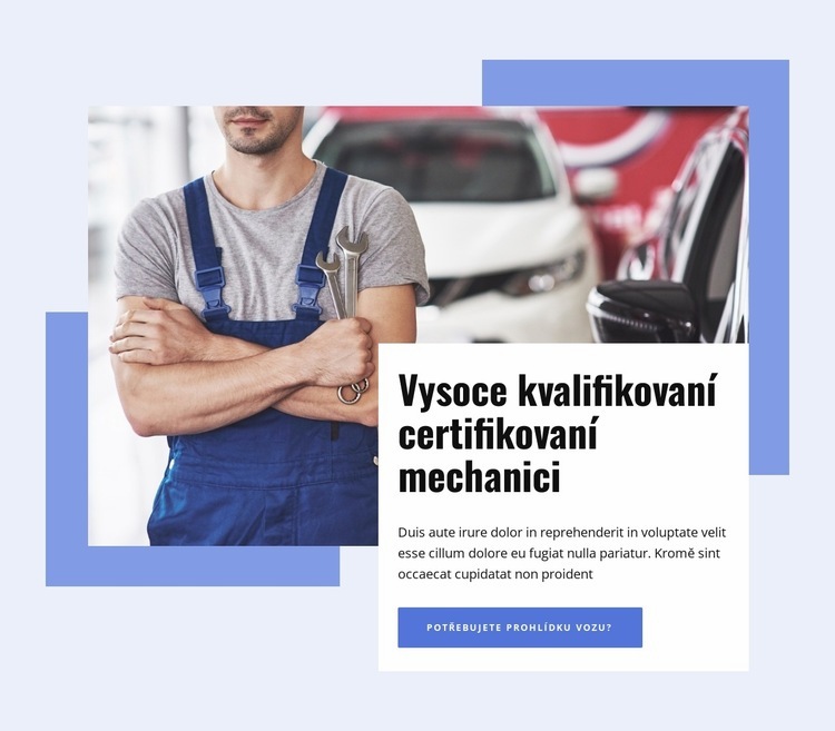 Certifikovaní mechanici Šablona webové stránky