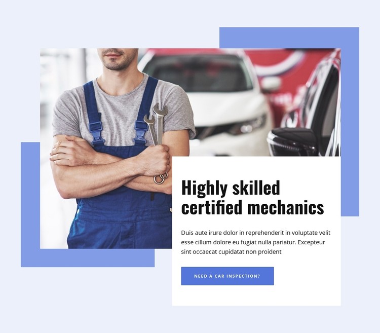 Certified mechanics CSS Template