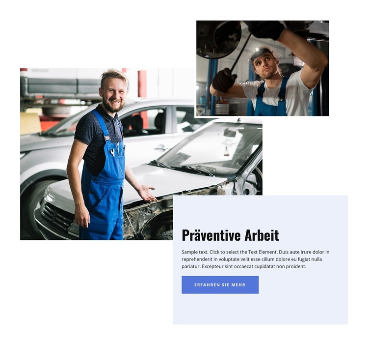 Autowerkstattreparatur CSS-Vorlage