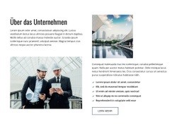 Über Unser Bauunternehmen - Website-Vorlage Für Eine Seite