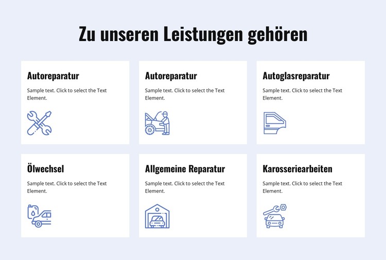 Autoreparaturdienste HTML-Vorlage