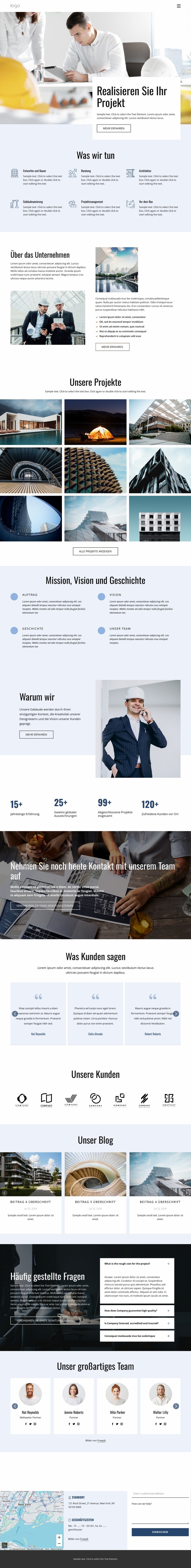 Hochwertige Bauprojekte Joomla Vorlage