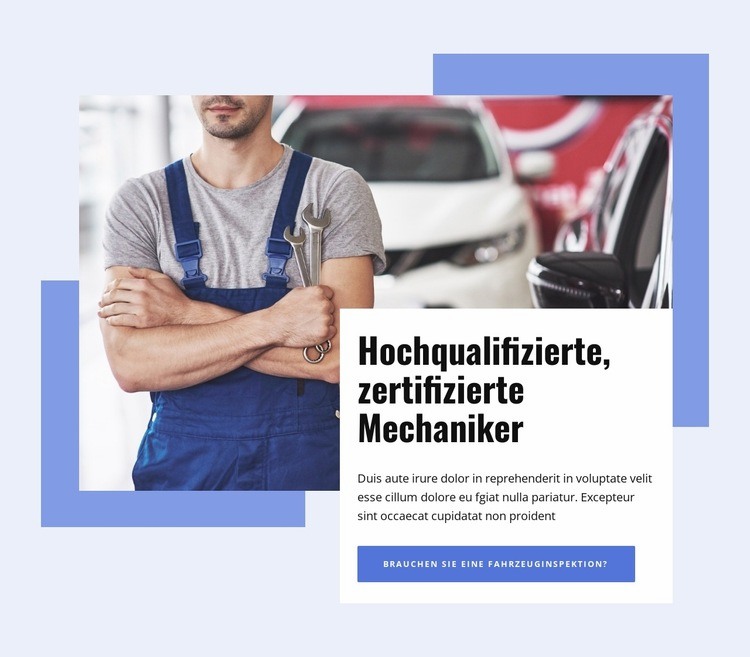 Zertifizierte Mechaniker Website Builder-Vorlagen