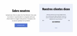 Sobre Nosotros Y Testimonios - HTML Generator