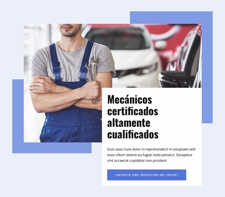 Mecánicos certificados Plantillas de creación de sitios web